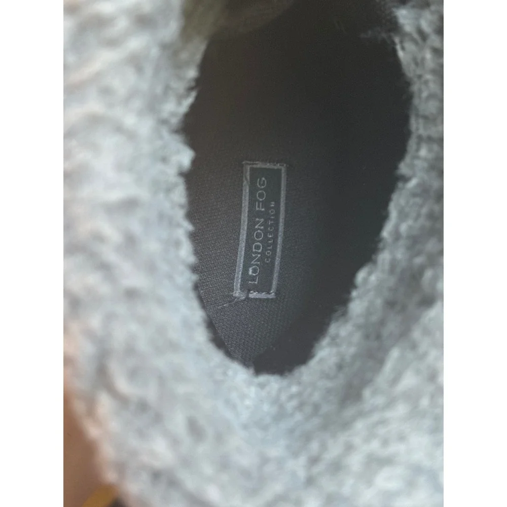 London Fog Big Boys Cheshire Winter Snow Duck Boots Black Faux Fur Lined Size 5